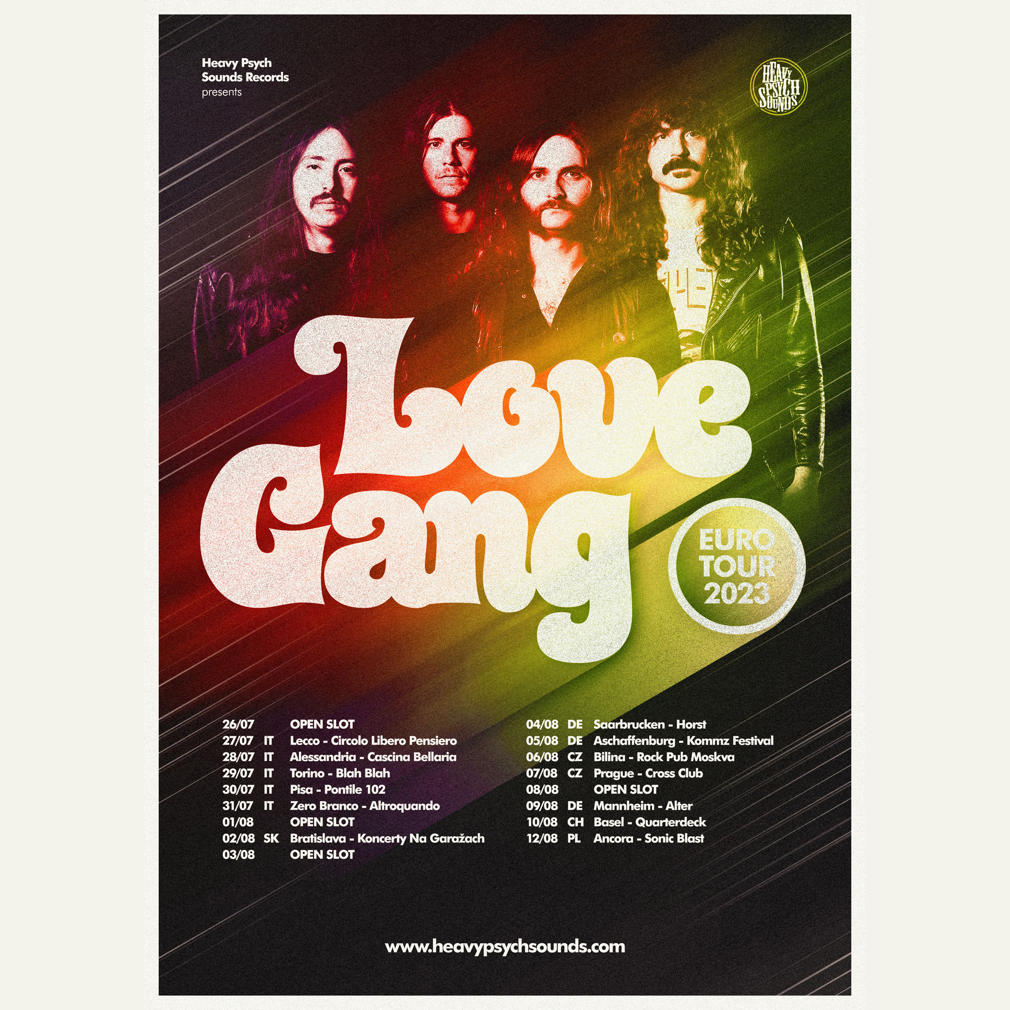 gang - Love Gang - Meanstreak (2023) para fans de Blue Cheer, Cactus, MC5, Sir Lord Baltimore, Budgie, Grand Funk, Mountain Love-Gang-European-Tour-2023
